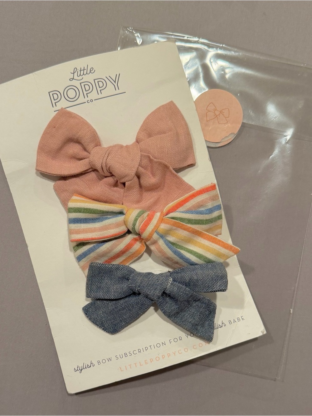 Little Poppy co Bow Hair Clip Set